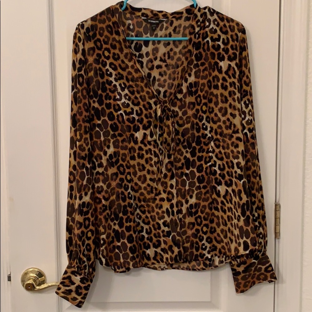 Express leopard print shirt